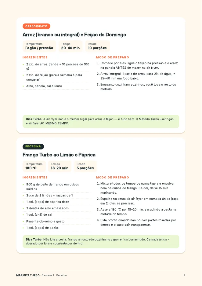 Página de receitas